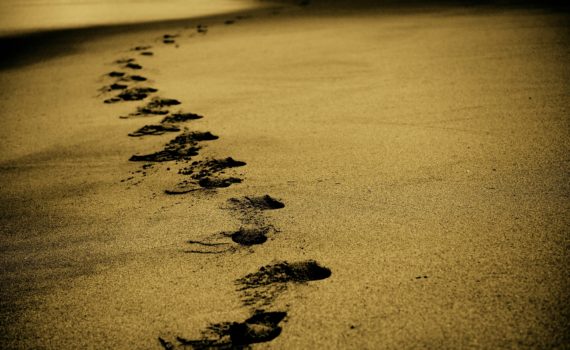 footprints in the sand