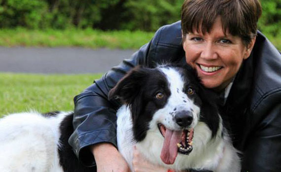 kristin walker w/ dog