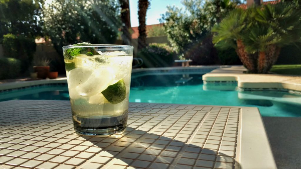 drink by a pool