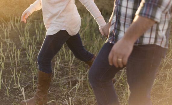 couple in field communication